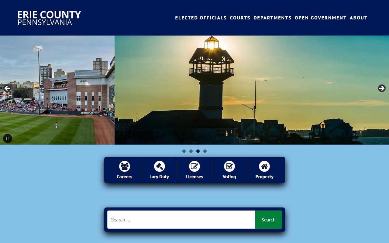 Erie County Pennsylvania government portal Erie criminal records and public records