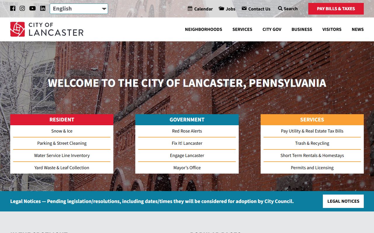 City of Lancaster website Lancaster criminal records and public records access