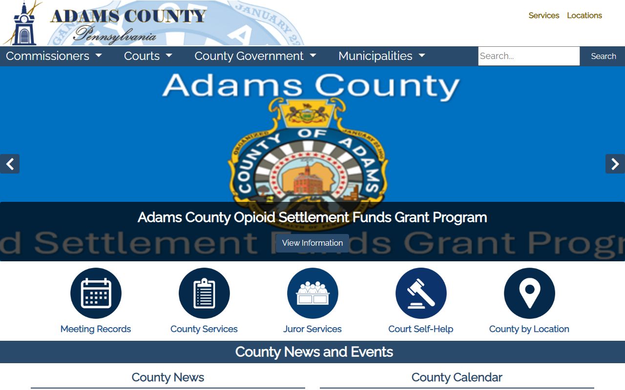 Adams County criminal records government website