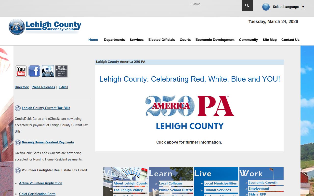Lehigh County government website for criminal records in Allentown Pennsylvania
