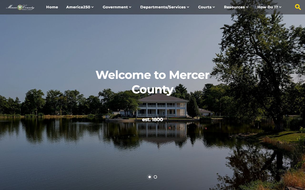Mercer County government website for criminal records