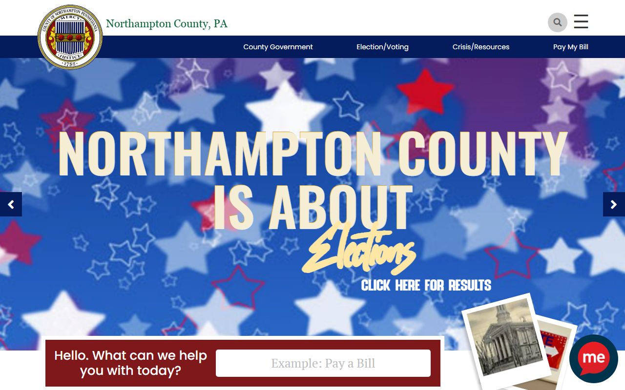 Northampton County government website for criminal records in Easton PA